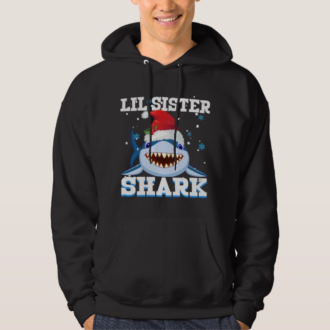 Sudadera Lil Sister Shark Santa Hat Navidades (Anverso)
