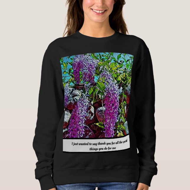 Sudadera Lilac flowers blooming garden (Anverso)