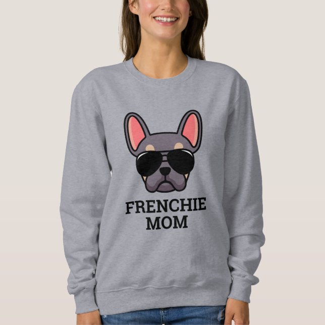 Sudadera Lilac Tan Bulldog francés Frenchie Dog Mom (Anverso)