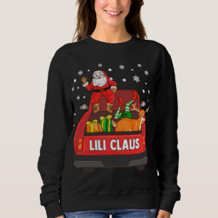 Sudadera Lili Claus Red Truck Santa Reindeer Elf Navidades