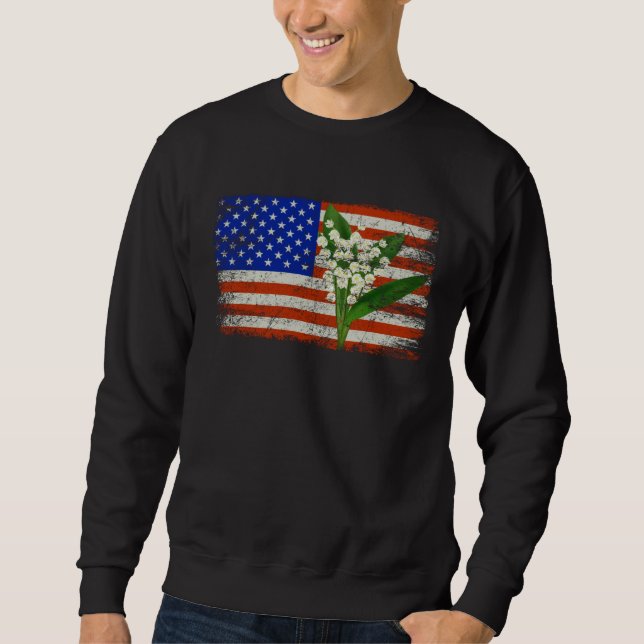 Sudadera Lily Of The Valley American Flag USA (Anverso)
