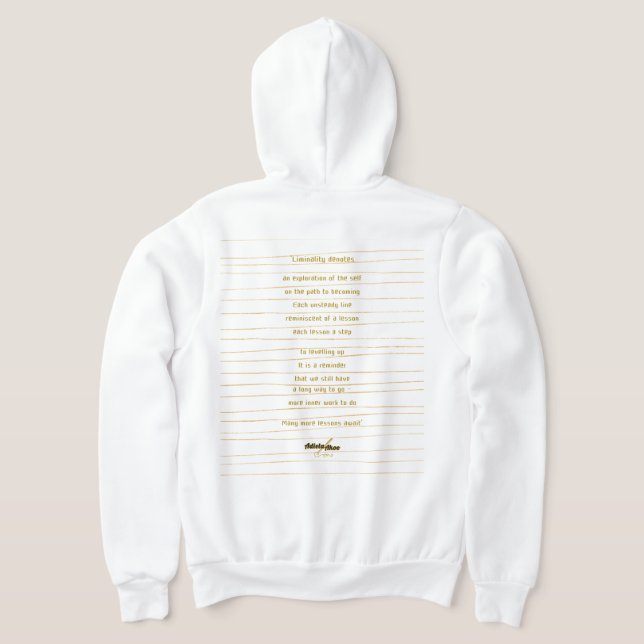 Sudadera Liminalidad azulada completa por el poeta Adiela A (Distribución Reverso )