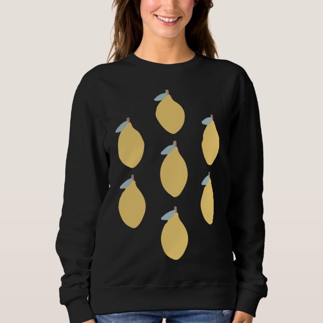 Sudadera Limón - cítricos con un patrón simétrico (Anverso)