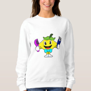 Sudadera Limón como peluquero con Comb y Razor