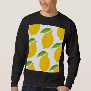 Sudadera Limones amarillos, patrón artístico sin costura.