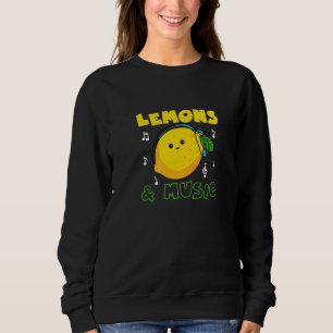 Sudadera Limones y Música Músico Leomande Fruta Cítrica