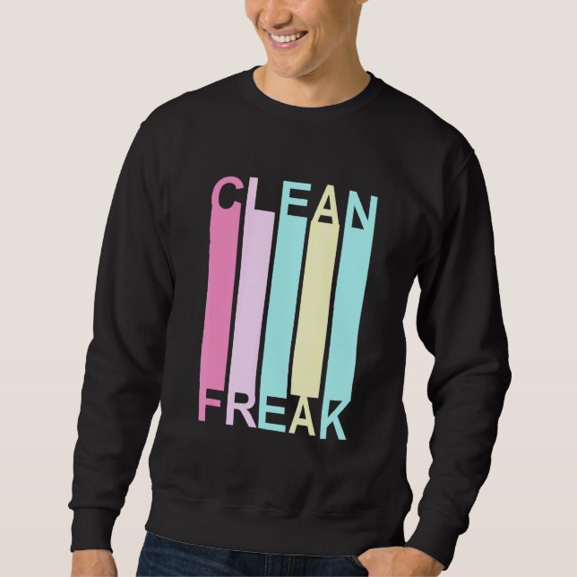 Sudadera Limpiar Freak Neat Cleaning Lady Ocd Retro (Anverso)