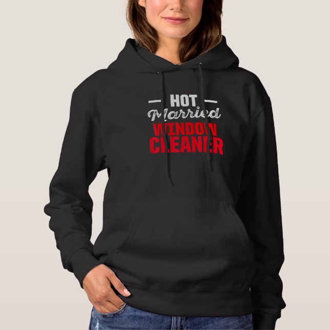 Sudadera Limpieza casada con limpiador de ventanas (Anverso)