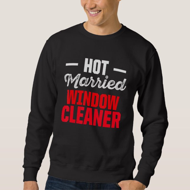 Sudadera Limpieza casada con limpiador de ventanas (Anverso)