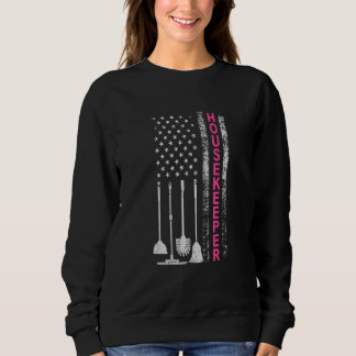 Sudadera Limpieza diciendo para el dueño de casa bandera de