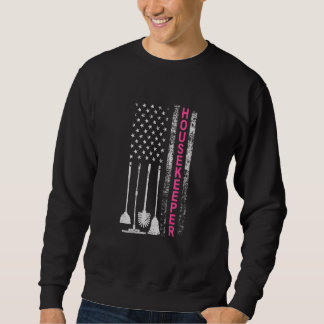 Sudadera Limpieza diciendo para el dueño de casa bandera de