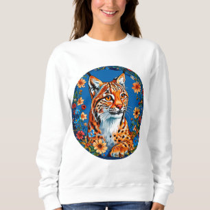 Sudadera Lince con pelaje naranja vibrante