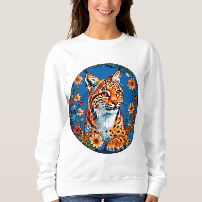 Sudadera Lince con pelaje naranja vibrante (Anverso)