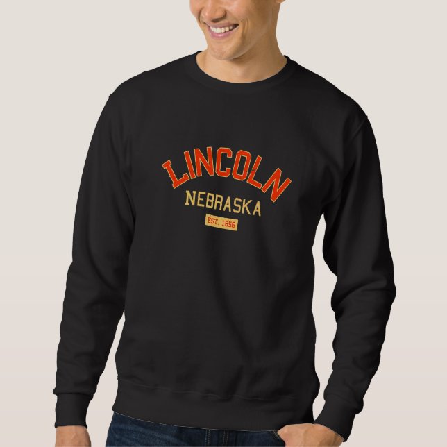 Sudadera Lincoln Nebraska 1856 Vintage Ne Retro Facebook (Anverso)