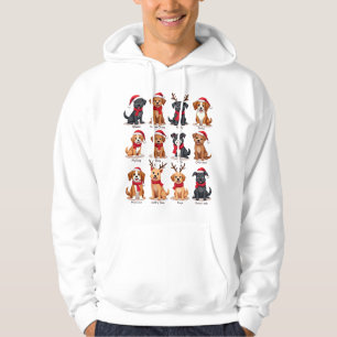 Sudadera Lindo 12 Perros Xmas Divertido Amantes de Perros N