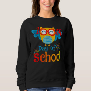 Sudadera Lindo búho del día 100 de la escuela  Profesor 100