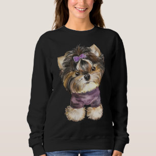Sudadera Lindo cachorro de dibujos animados Yorkshire Terri