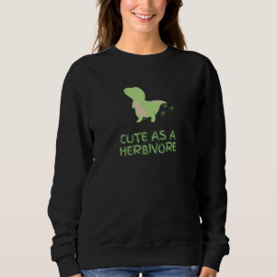 Sudadera Lindo como un dinosaurio vegano herbívoro vegetari