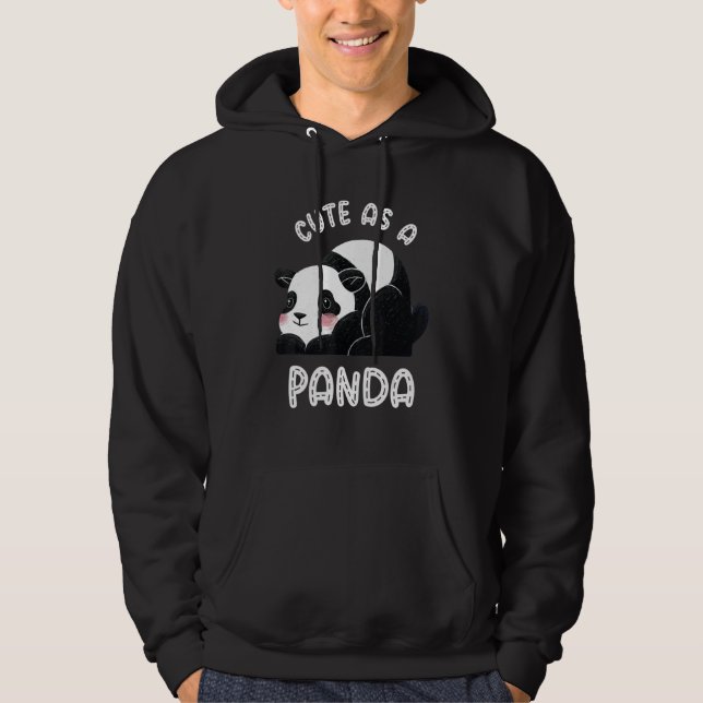 Sudadera Lindo Como Un Panda Salvaje Panda Bambú (Anverso)