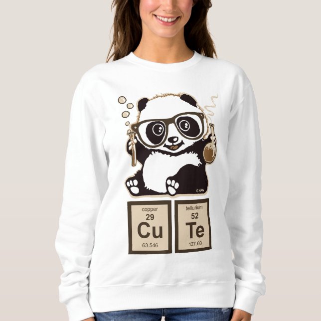 Sudadera Lindo descubierta panda de la química (Anverso)