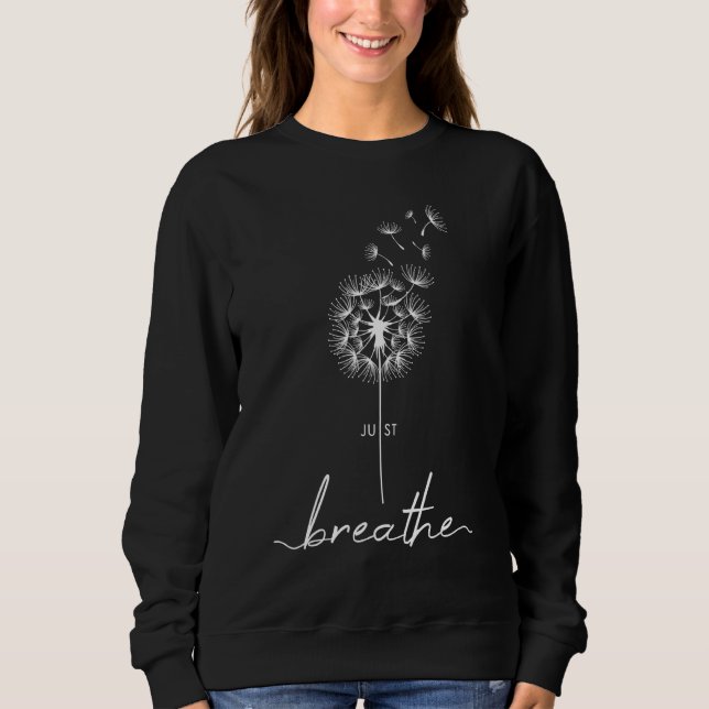 Sudadera Lindo diseño de tatuaje de diente de león solo fle (Anverso)