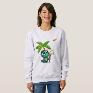 Sudadera lindo, divertido dinosaurio