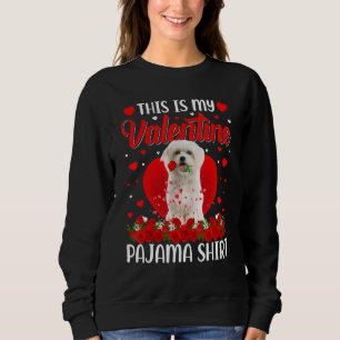Sudadera Lindo Este Es Mi Perro Maltés De Pijama Del Día De