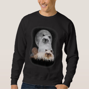 Sudadera lindo gato persa con Mascota de gato persa lunar