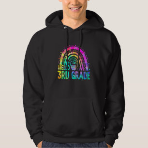 Sudadera Lindo Hello 3er Grado Tie Dye Arcoíris De Vuelta a