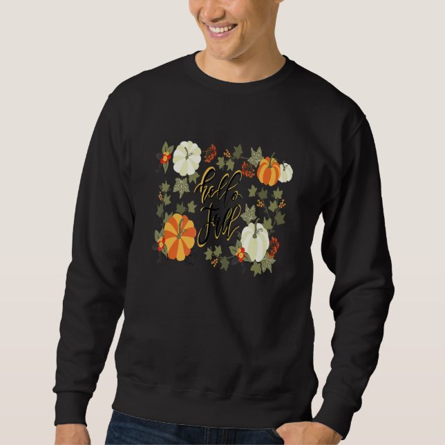 Sudadera Lindo Hola Temporada de Otoño Día de Acción de Gra (Anverso)