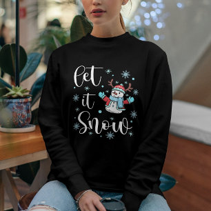 Sudadera Lindo “Let It Snow” Muñeco de Nieve de Navidad 
