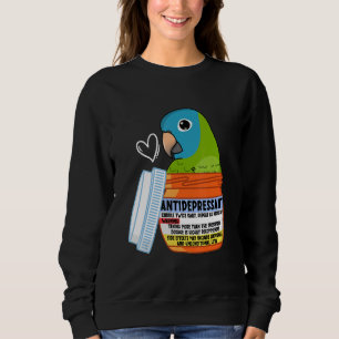 Sudadera Lindo loro antidepresivo I Conuro de corona azul