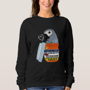 Sudadera Lindo loro antidepresivo I Gris africano
