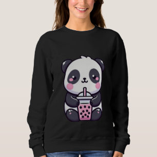 Sudadera Lindo Panda de Dibujos Animados Relajado – Panda K