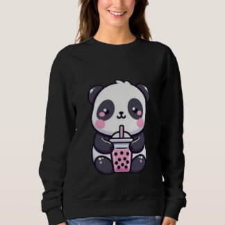 Sudadera Lindo Panda de Dibujos Animados Relajado – Panda K