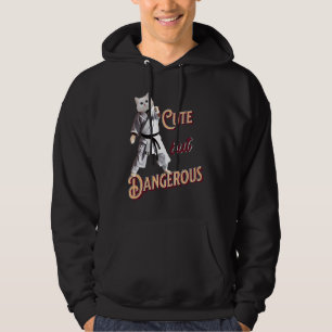 Sudadera Lindo Pero Peligroso  Gato Karate Taekwondo