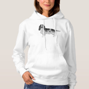 Sudadera Lindo perro Cocker Spaniel inglés blanco y negro