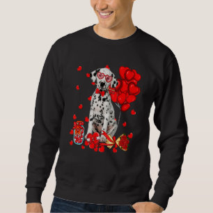 Sudadera Lindo perro dálmata divertido corazón día de San V