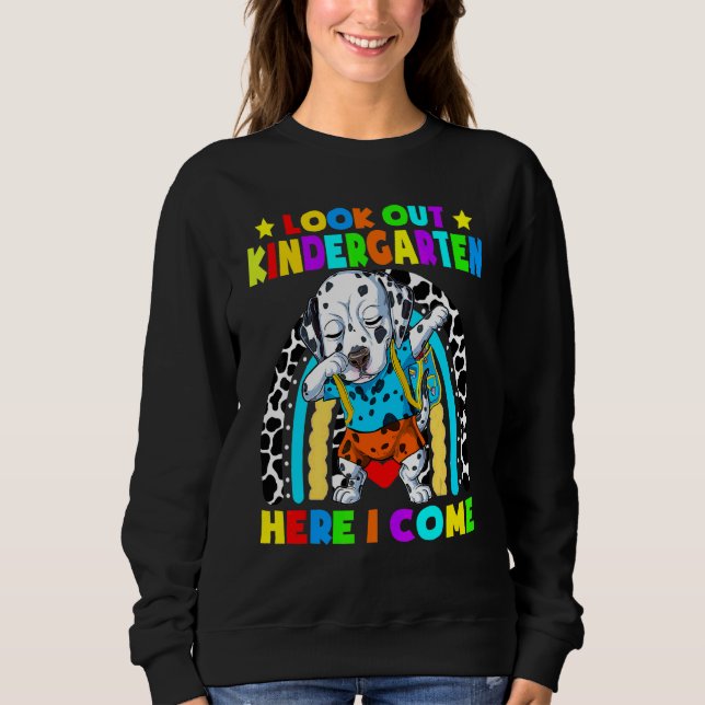 Sudadera Lindo perro dálmata haciendo dab saliendo de la gu (Anverso)
