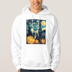 Sudadera Lindo perro Gran Danés de Halloween Jack O Lantern