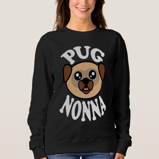 Sudadera Lindo Pug Nonna (Anverso)