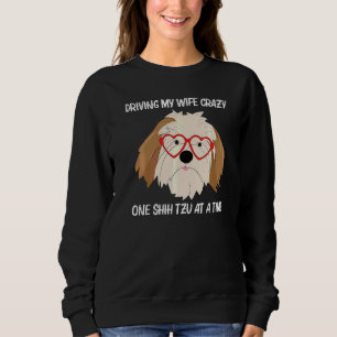 Sudadera Lindo Shih Tzu para hombres juguete raza perrito p