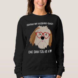 Sudadera Lindo Shih Tzu para mujeres mamá raza de perrito d