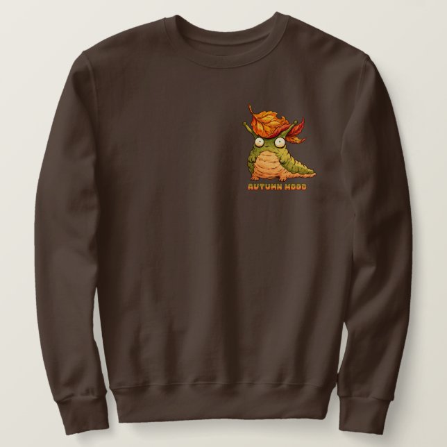 Sudadera Lindo Slug de Otoño Ambiente Otoñal  (Anverso del diseño)
