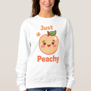 Sudadera Lindo "Sólo Melocotón" Fruta Kawaii