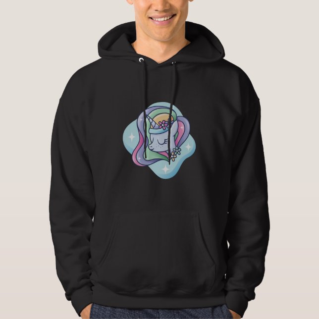 Sudadera Lindo Unicornio de Arcoíris (Anverso)