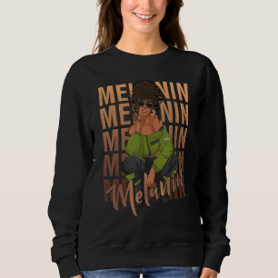 Sudadera Lindo y genial melanina mujeres afro negras hermos