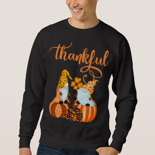 Sudadera Lindos gnomes de agradecimiento para otoño o Hallo (Anverso)