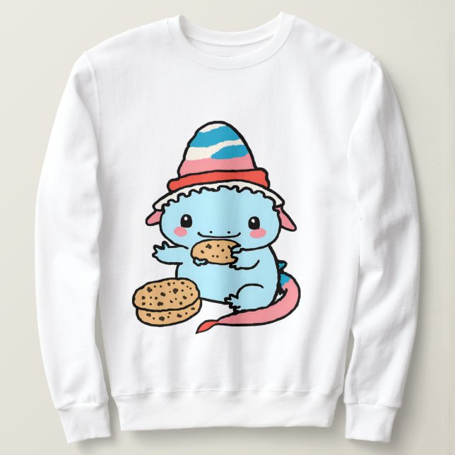 Sudadera lindos navidades de axolotls azules (Anverso del diseño)