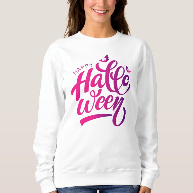 Sudadera Lindos y felices disfraces de Halloween para las m (Anverso)